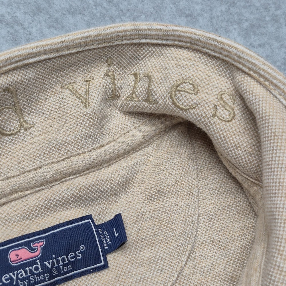 Vineyard Vines Sweatshirt Mens L Tan Beige 1/4 Zip Pullover  Textured - Picture 5 of 16